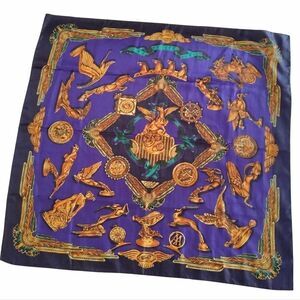 Vintage Scarf Parures De Vent Car Ornaments  Gold